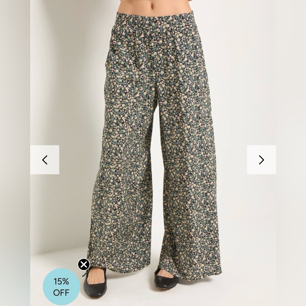 NWT 78&Sunny Serene Floral Pull On Pant - XL